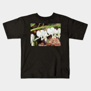 White Bleeding Hearts Kids T-Shirt